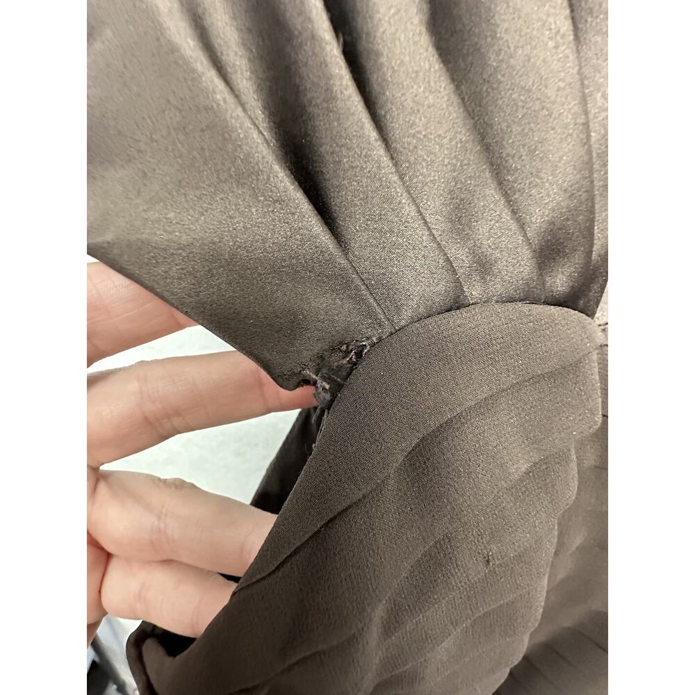 Roland Nivelais Size 10 Hourglass Hourglass Brown Formal 100% Silk - Picture 3 of 10